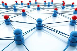 Network of interconnected people photo