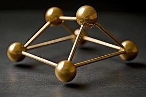 Golden geometric structure photo
