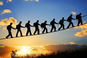 Teamwork overcomes challenges photo