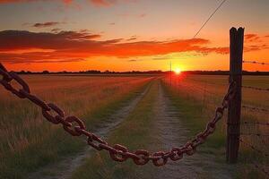 Rustic Sunset Path photo