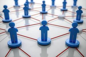 Network of interconnected individuals photo