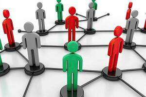 A group of people connected by a network photo