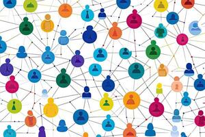 A vibrant network of interconnected individuals photo