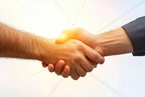 A strong handshake, sealing a deal photo