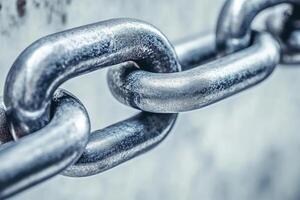 Close-up of a metal chain link photo