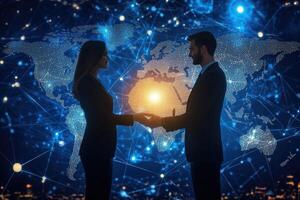 Global business partnership photo