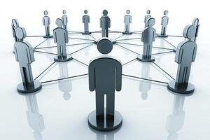 Networked team, connected individuals photo