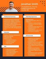 Intership Fresh Graduates Resume template
