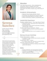 Clean Simple Scholarship Resume template