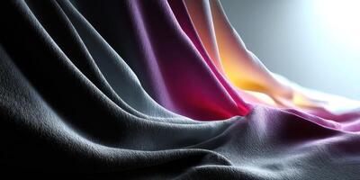 Soft fabric drapes create a play of light and color in a graceful arrangement during a studio session photo