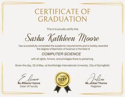 University Fresh Graduate Cetificate template
