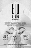 Eid Al Adha Mubarak Celebration Event Poster template