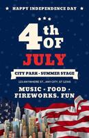 fourth of july event poster template