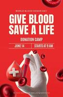 blood donor poster event  template