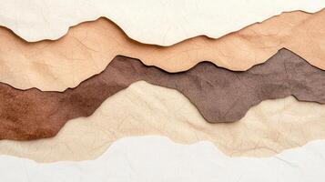 Layered wrinkled landscape minimalist neutral tones creating textured abstract in with organic, paper design composition photo