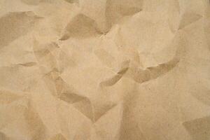 Recycle Paper Texture. Crumpled Old kraft paper abstract shape background with space paper for text high resolution. photo