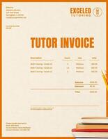tutoring invoice template design ideas