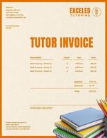 tutoring invoice template design ideas