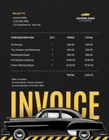 automobile service invoice for business template