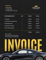 automobile service invoice for business template