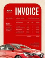automobile invoice business template