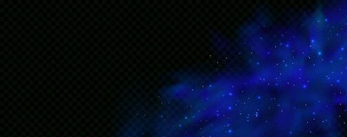 Blue light on black background vector