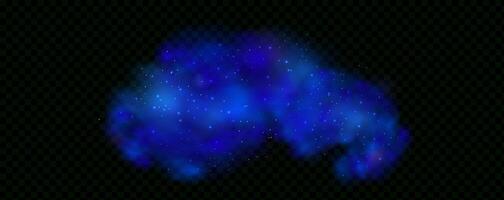 A blue nebula with stars on it vector
