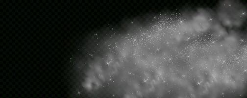 A black and white image of a snow cloud vector