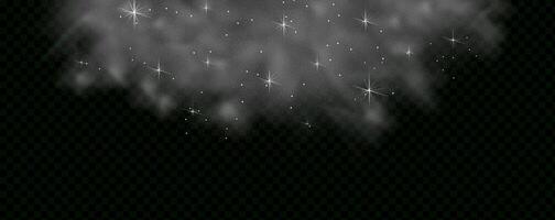A black and white image of a starry sky vector