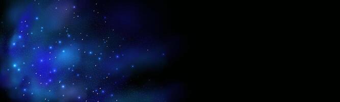 A blue background with stars and a black background vector