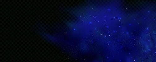 Blue background with stars and light vector