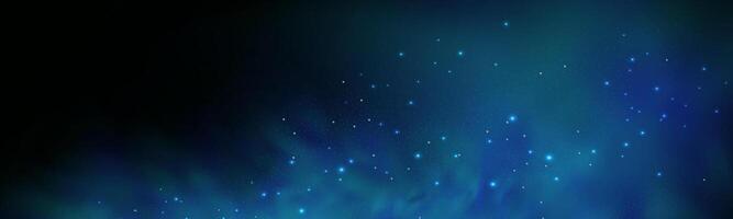 A blue aurora lights in the dark vector