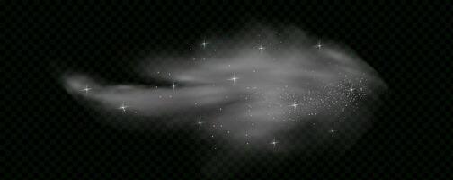 A black and white image of a star with a white cloud vector