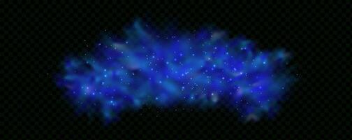 A blue glowing cloud on a black background vector