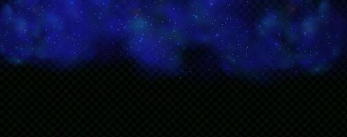 A blue sky with stars and clouds vector