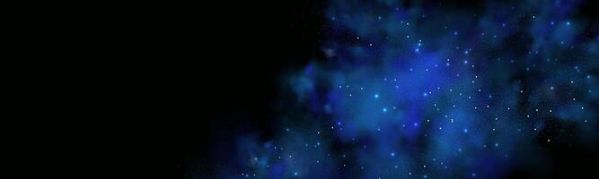 Blue and black space background with stars vector
