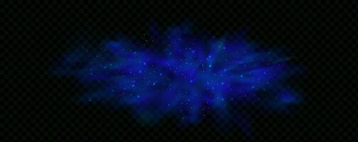 Blue explosion on a black background vector