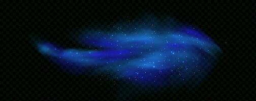 Blue nebula on a black background vector