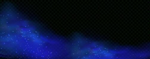Blue and black background with stars vector