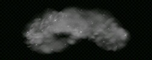A black and white image of smoke on a black background vector