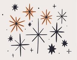 Abstract Starburst Pattern, Modern Minimalist Design vector