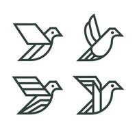 Abstract Bird Logo Bundle for Branding vector