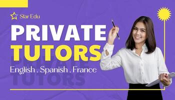 Private Tutors Business Card Horizontal template