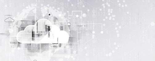 cloud computing technology abstract background with digital data vector