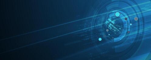 abstract technology background with dark blue lines vector