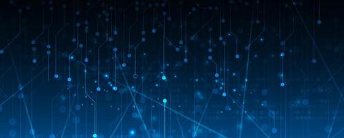 blue background with lines and dots vector