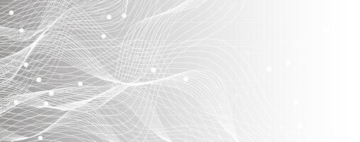 abstract gray background with white lines and dots vector
