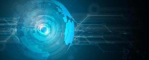 Abstract Artificial intelligence. Cloud computing. vector