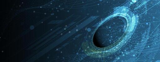 a futuristic csience background with a circle and lines vector