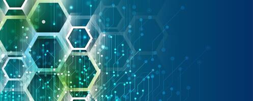 Technology abstract science background for internet business. Big data concept. vector